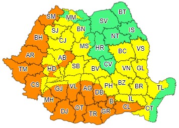 COD PORTOCALIU: Val de căldură în intensificare și disconfort termic accentuat